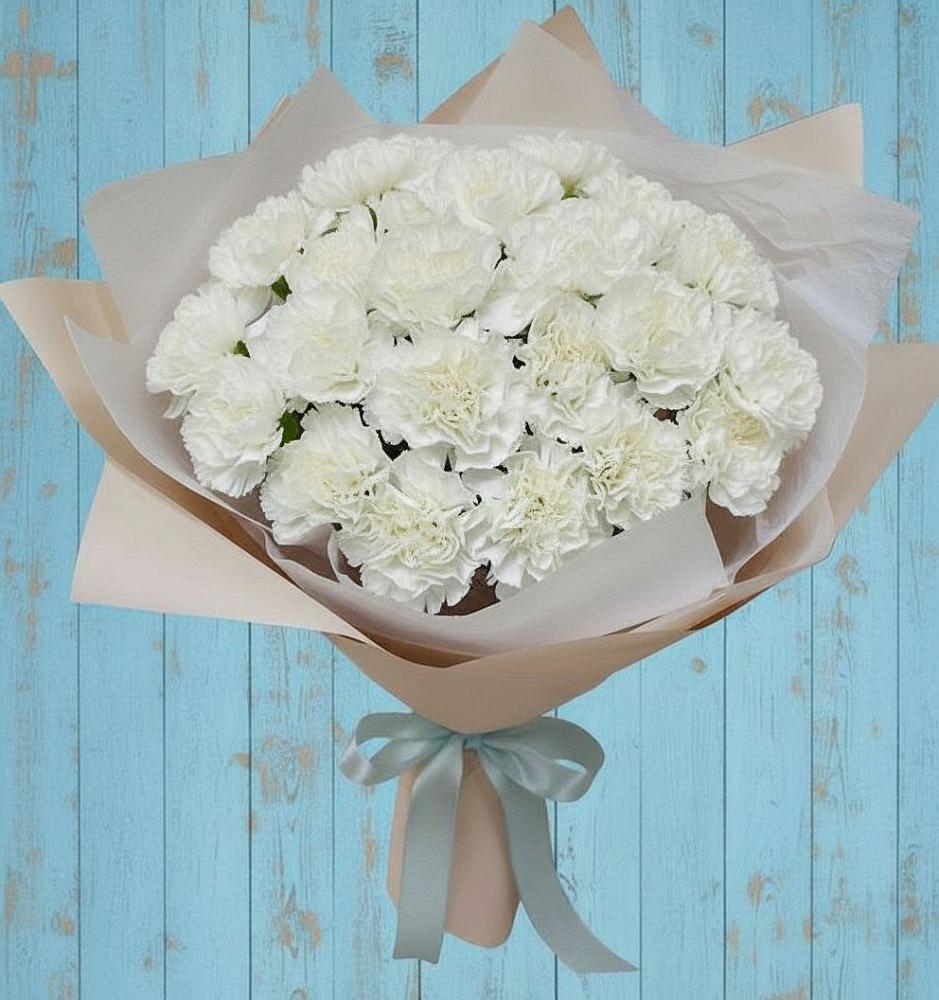 Букет цветов из: Гвоздики в Васюринской