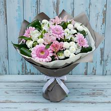 Букет цветов из:  Герберы, Альстромерии и Хризантемы #REPLACE_PRED# Васюринской
