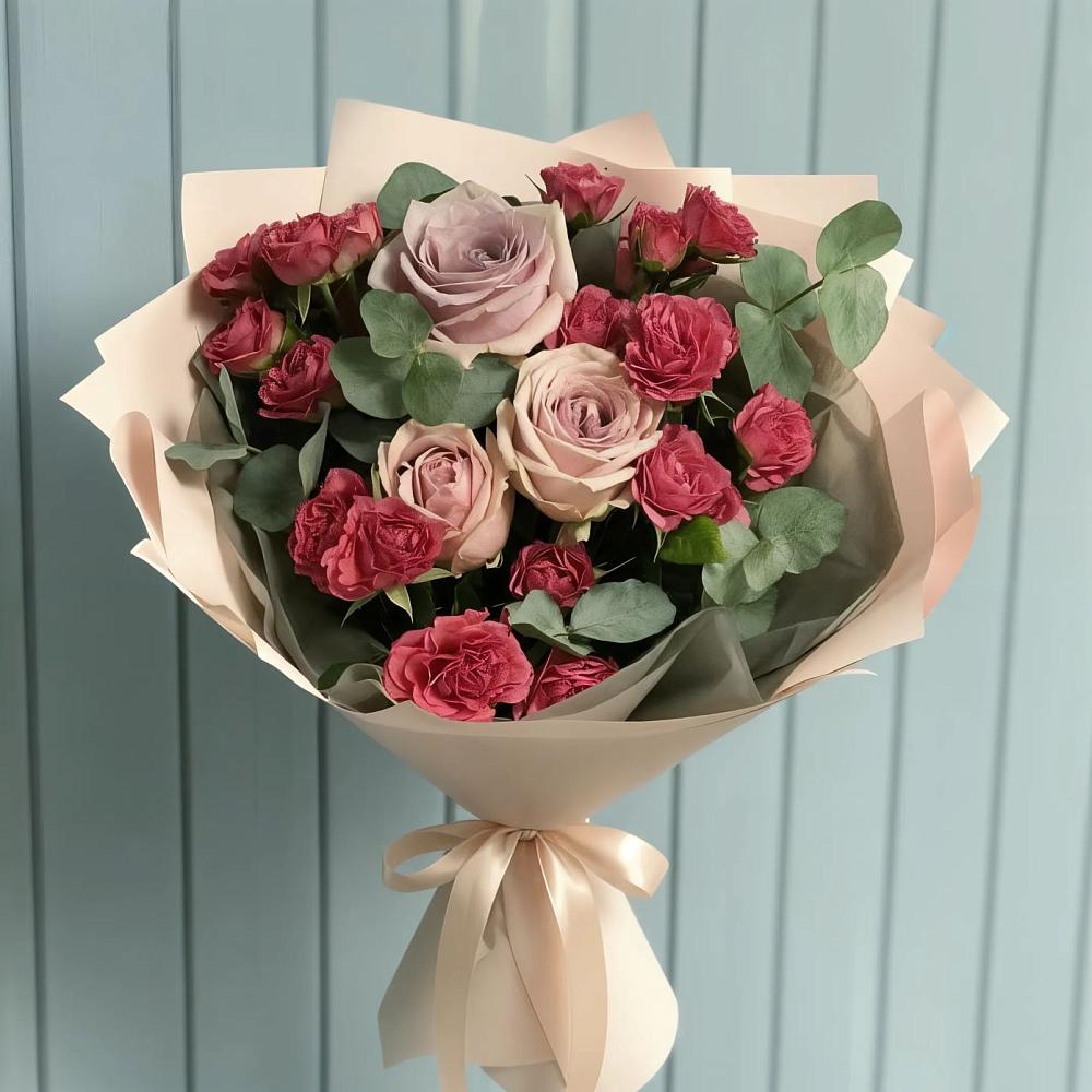 Букет цветов из: Гвоздики и Розы в Васюринской