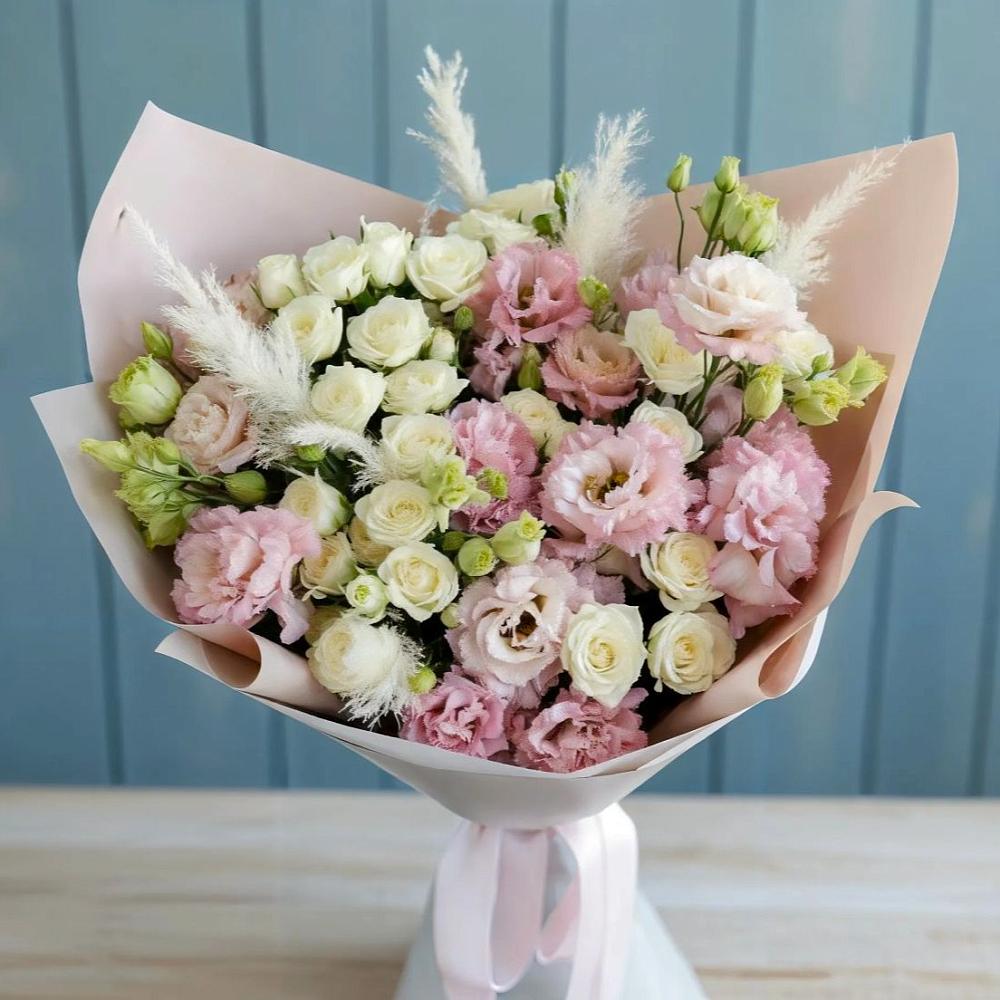 Букет цветов из: Альстромерии и Розы в Васюринской