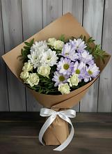 Букет цветов из:  Хризантемы и Розы #REPLACE_PRED# Васюринской