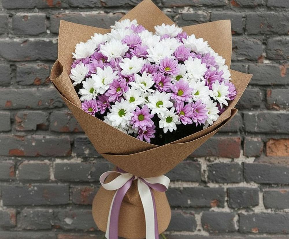 Букет цветов из: Хризантемы в Васюринской
