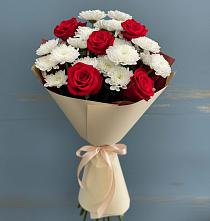 Букет цветов из:  Розы и Хризантемы в Васюринской