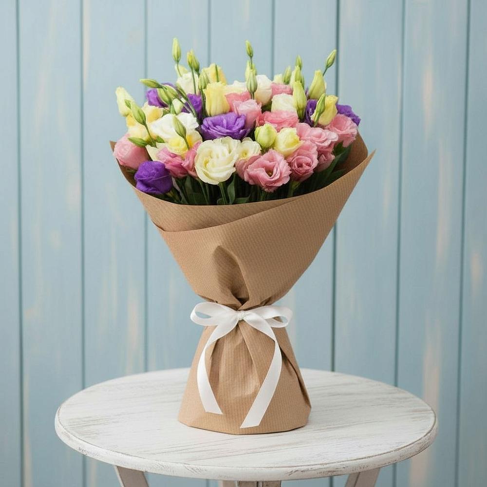 Букет цветов из: Лизиантусы в Васюринской