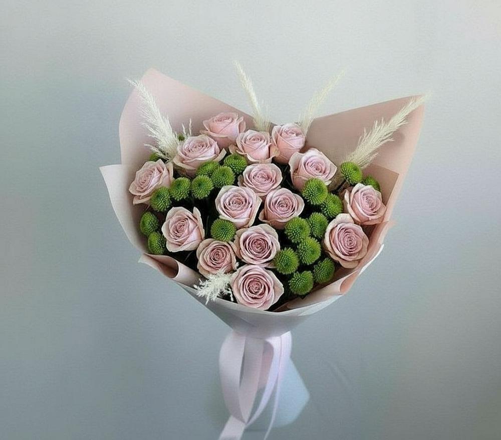 Букет цветов из: Розы и Хризантемы в Васюринской