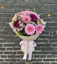 Букет цветов из:  Герберы и Хризантемы в Васюринской
