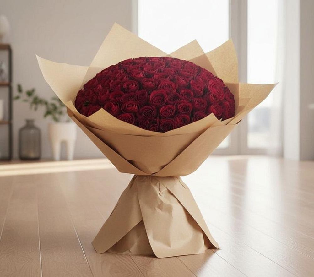 Букет 101 Красная роза в Васюринской