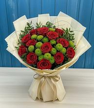 Букет цветов из:  Розы и Хризантемы в Васюринской