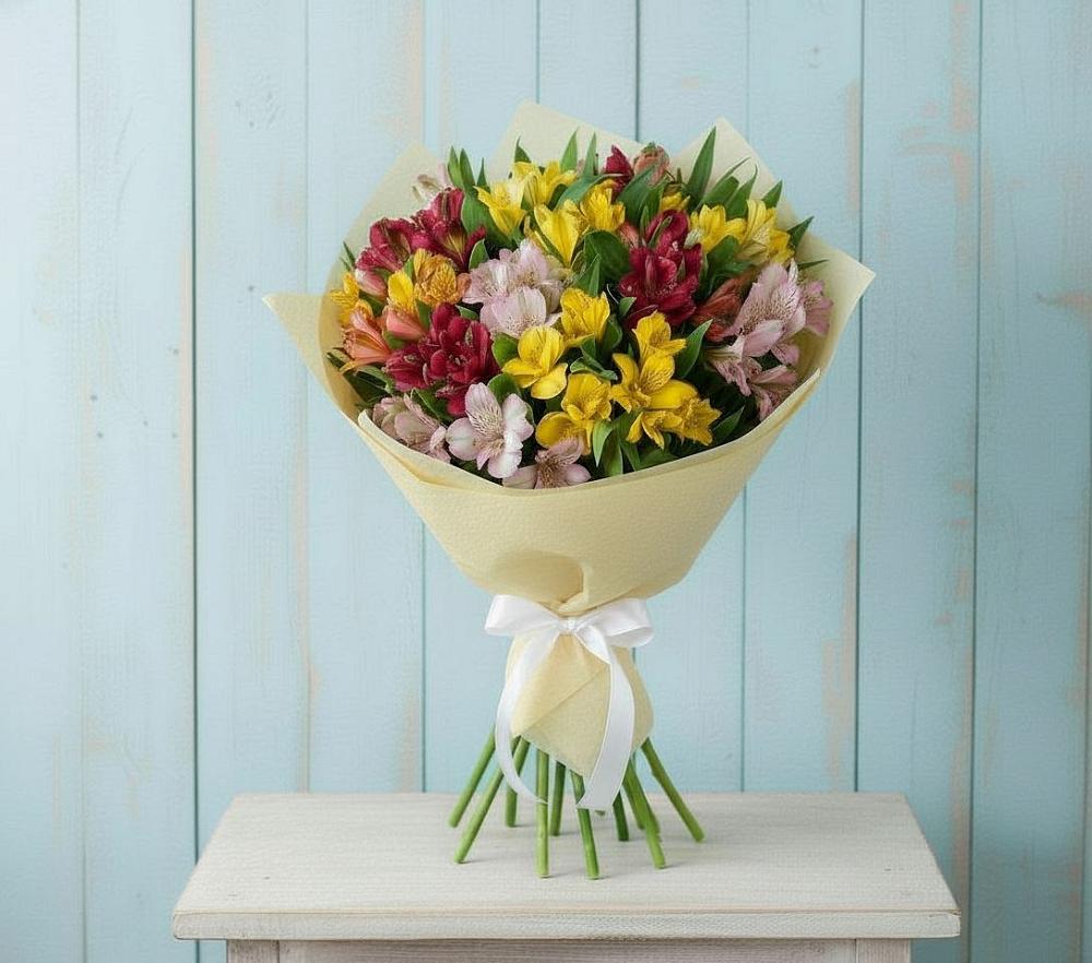 Букет цветов из: Альстромерии в Васюринской