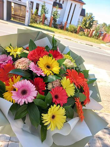 Букет цветов из: Герберы в Васюринской